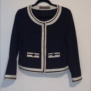 Zara Navy and White Blazer